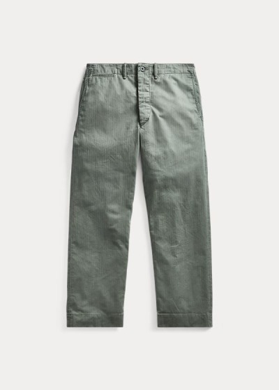 Pantalones Chinos Ralph Lauren Hombre Verde Oscuro Oliva - Cotton Field - SLVPK9735